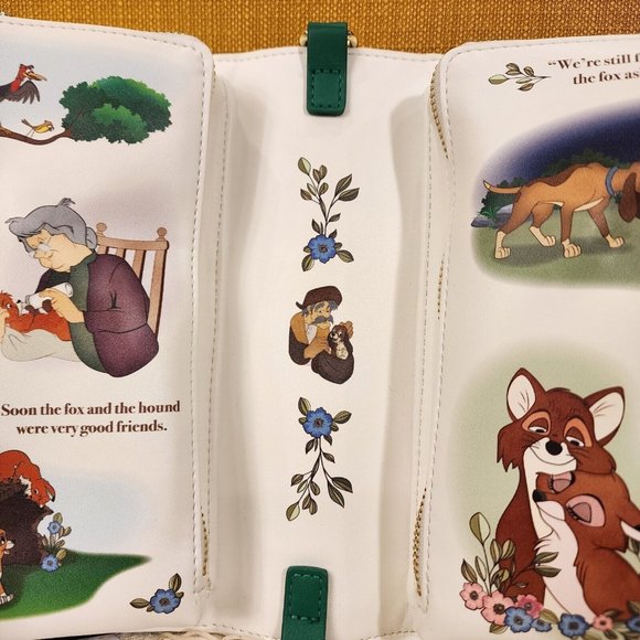Loungefly Disney Fox and The Hound Classic Story Book Convertible Mini Backpack - Picture 10 of 13